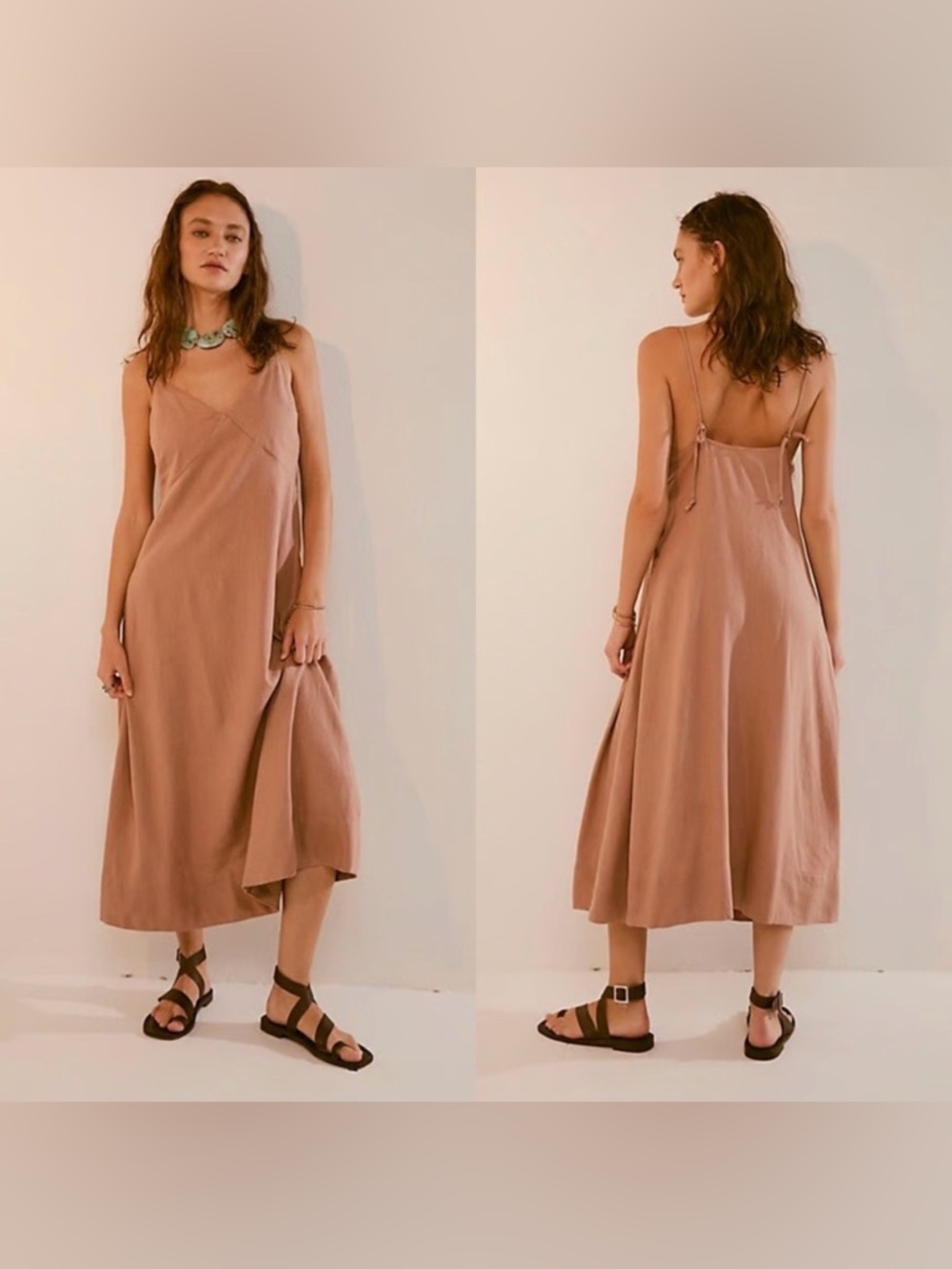 Free People Emmers Linen Midi NWT